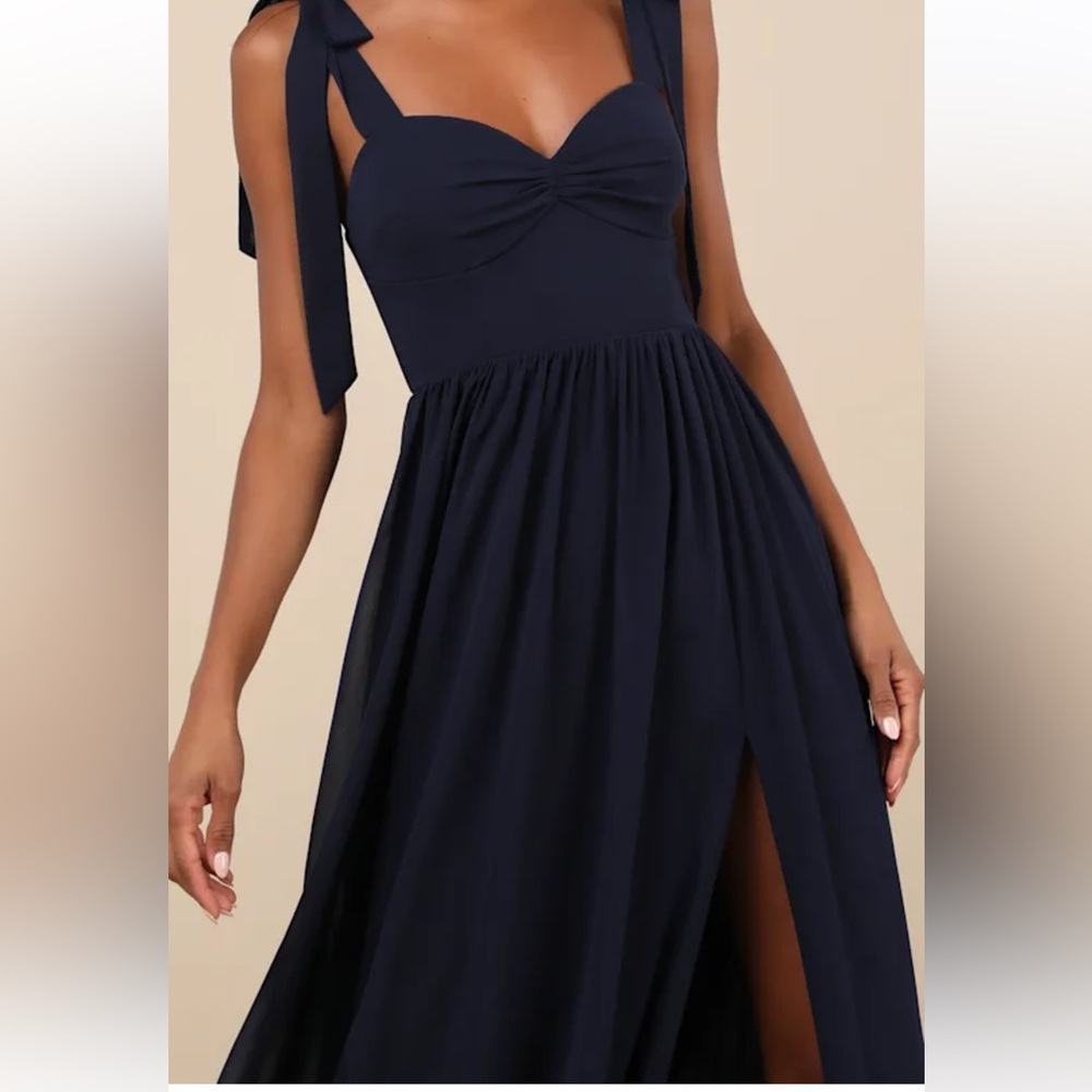 Lulu's Navy Blue Mini Dress